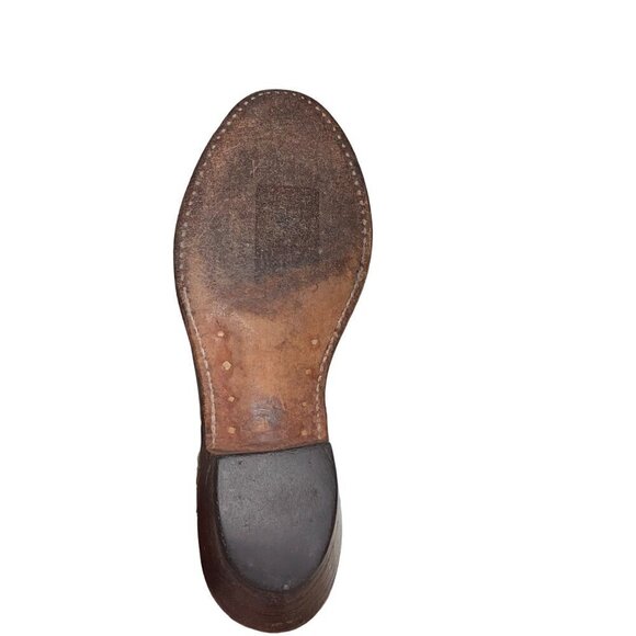 Stewart Fine Vintage 1977 Mens Boots Size 7 Brown Handmade Cowboy Tucson Arizona main image 5